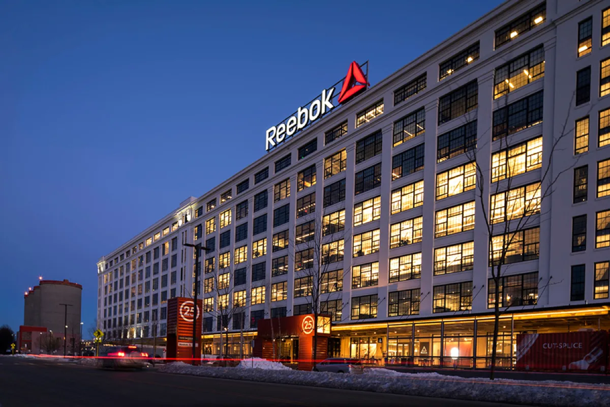 Reebok Office Relocation Roof Sign