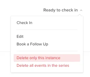 Remove event series at once