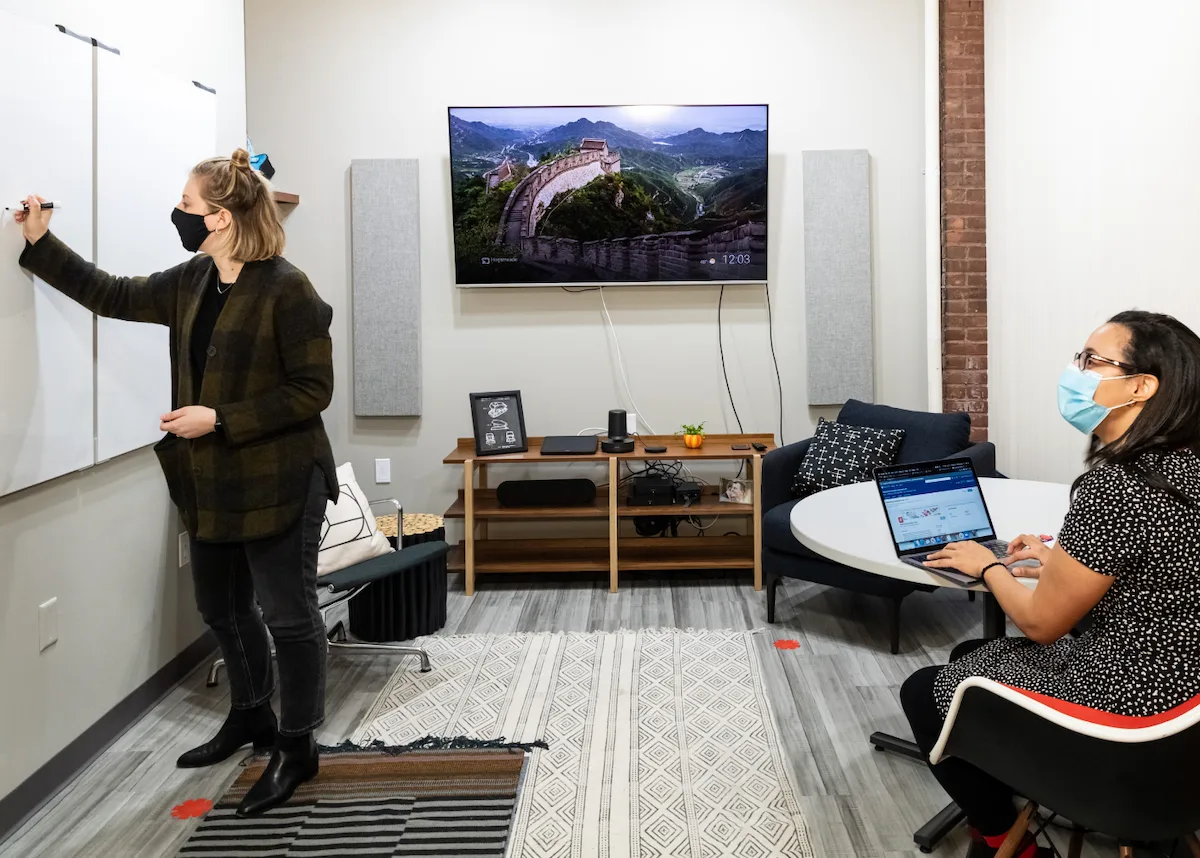 image of employees collaborating in office