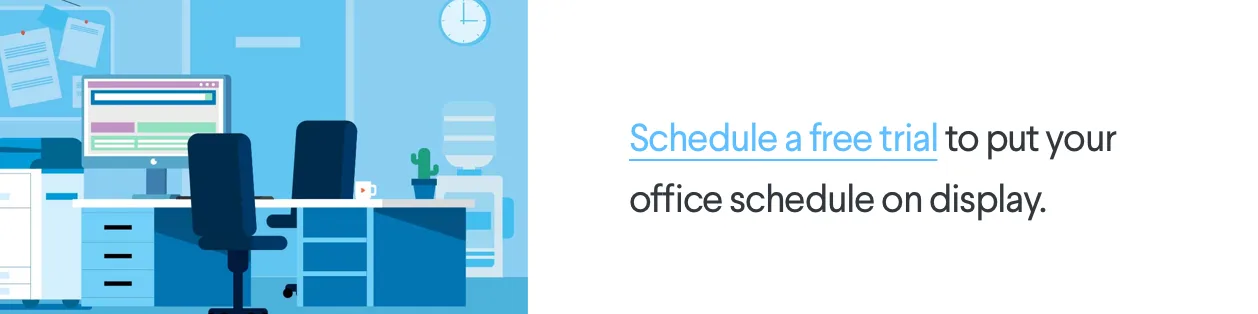 Office lobby free trial status board