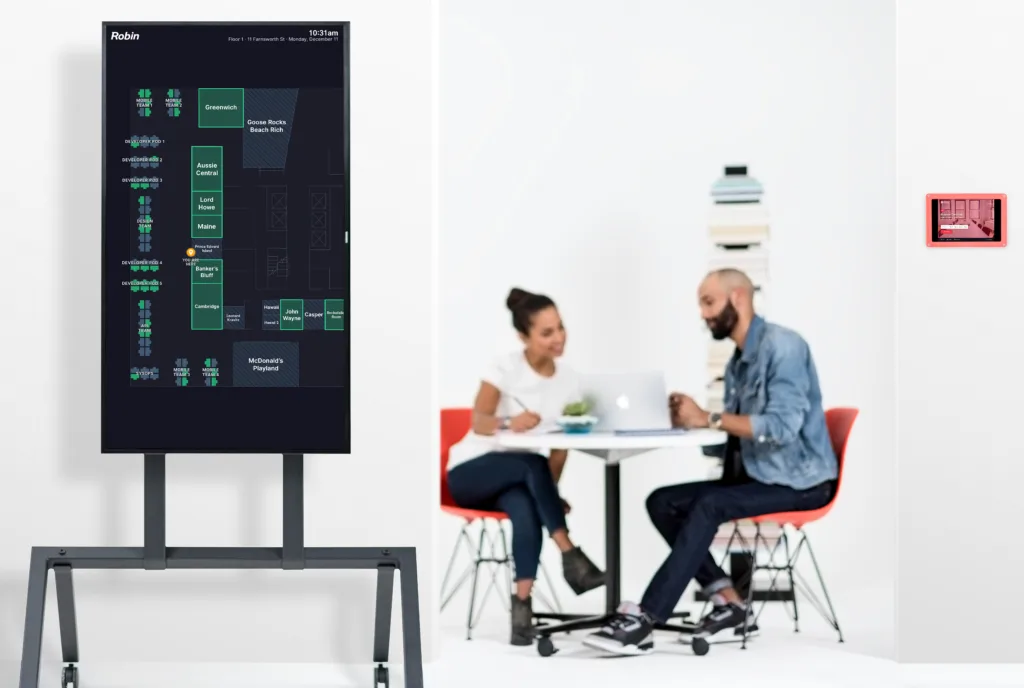 Office building floor plan software like Robin’s Status Board improves employee workplace experience