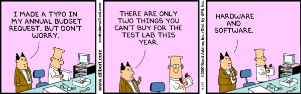 Dilbert Technology Budget Workplace Digital Transformation