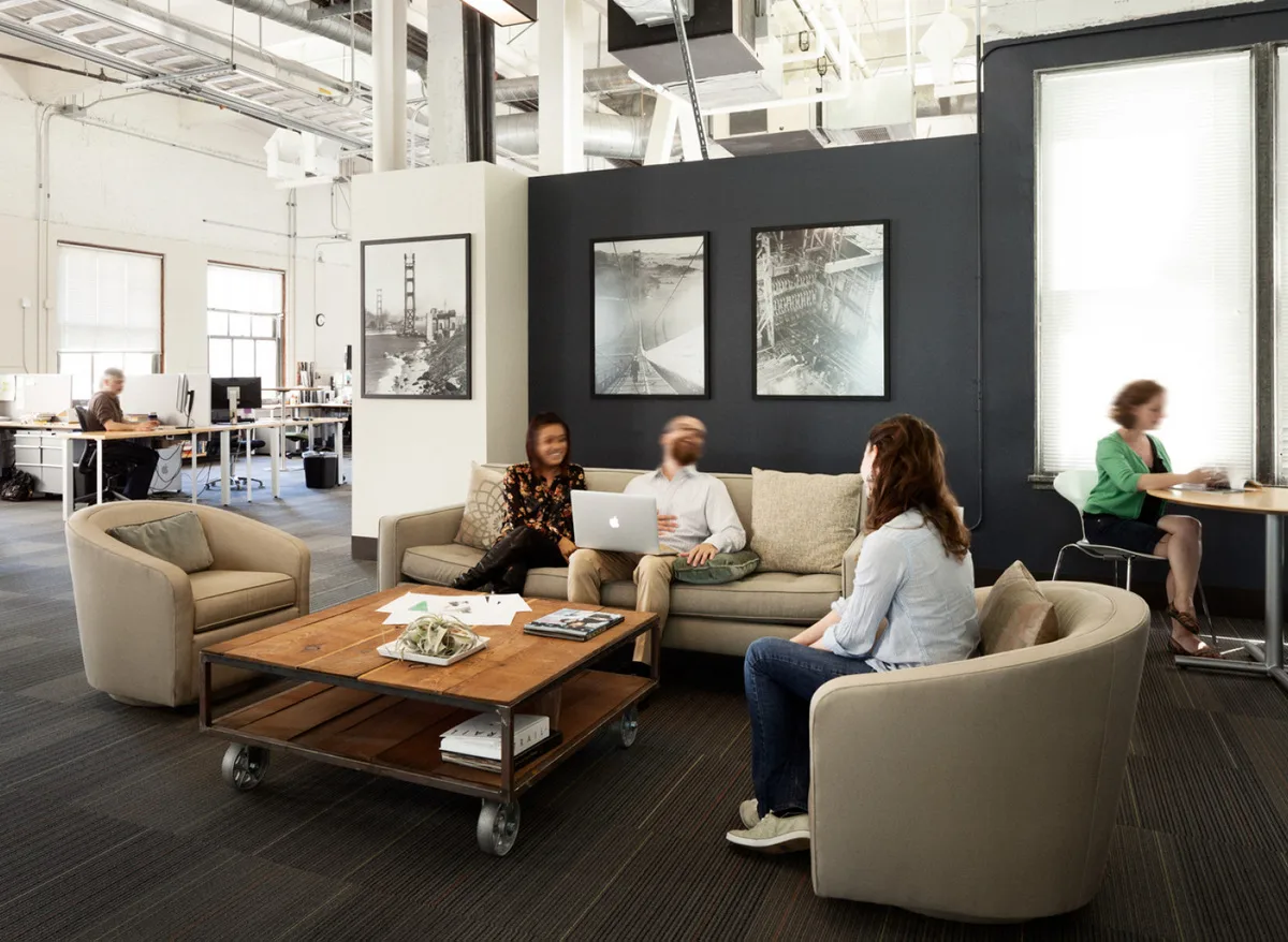 People using a breakout space