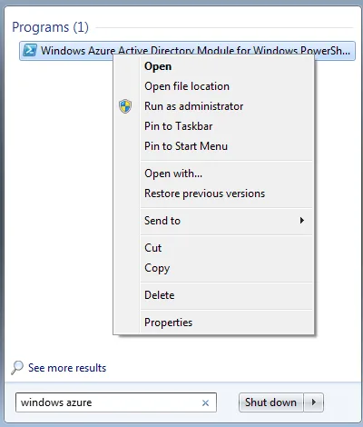 Run Azure Powershell as an admin