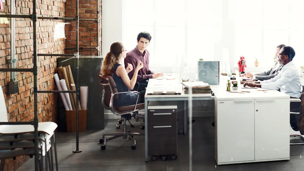 Hybrid workers at their desks