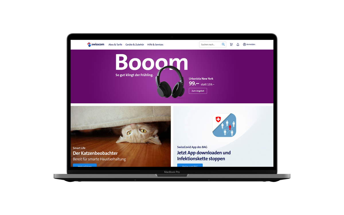 Website auf Macbook