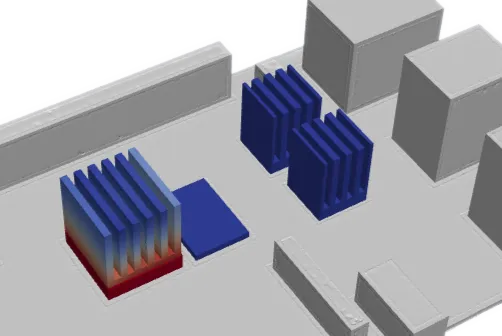 integrated circuits heat source simulation findings with coldstream, natural convection and ambient radiation simulations