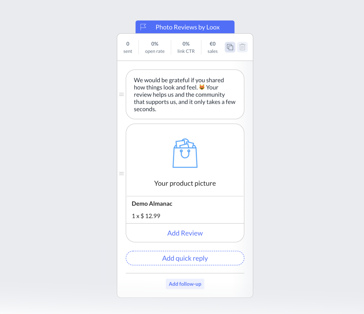 Collect photo reviews with Loox