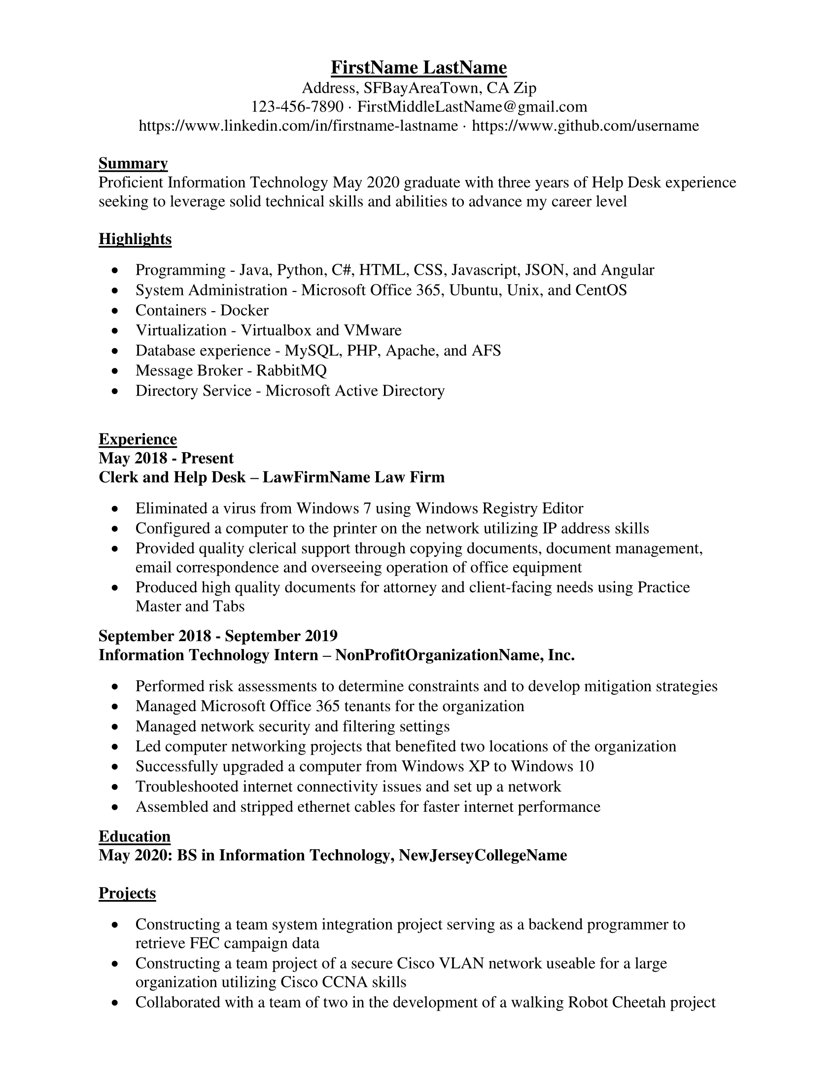 an entry-level tech support resume example resume before rezi optimisation