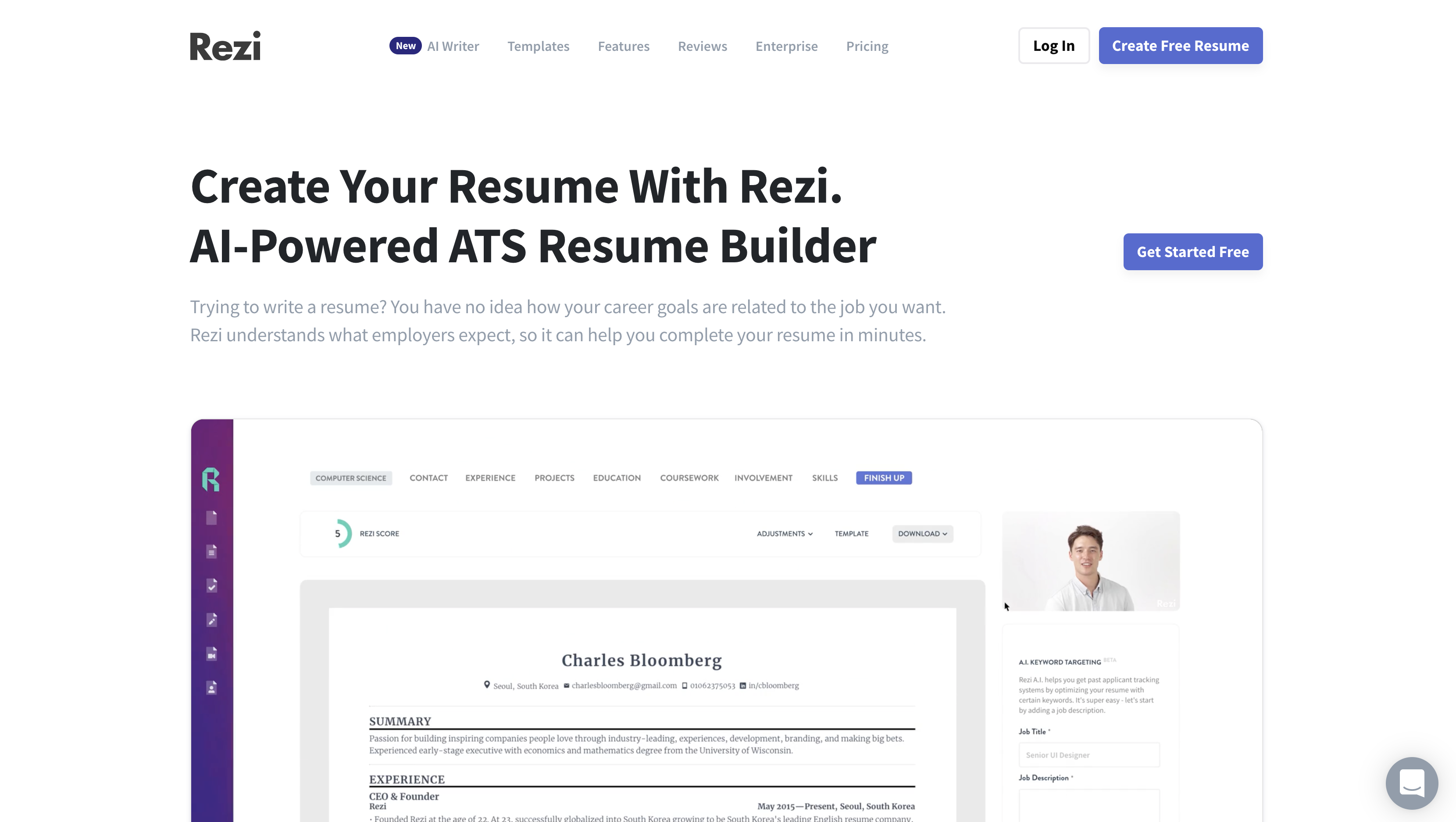 Step 1: Sign up for free to access the Rezi app dashboard