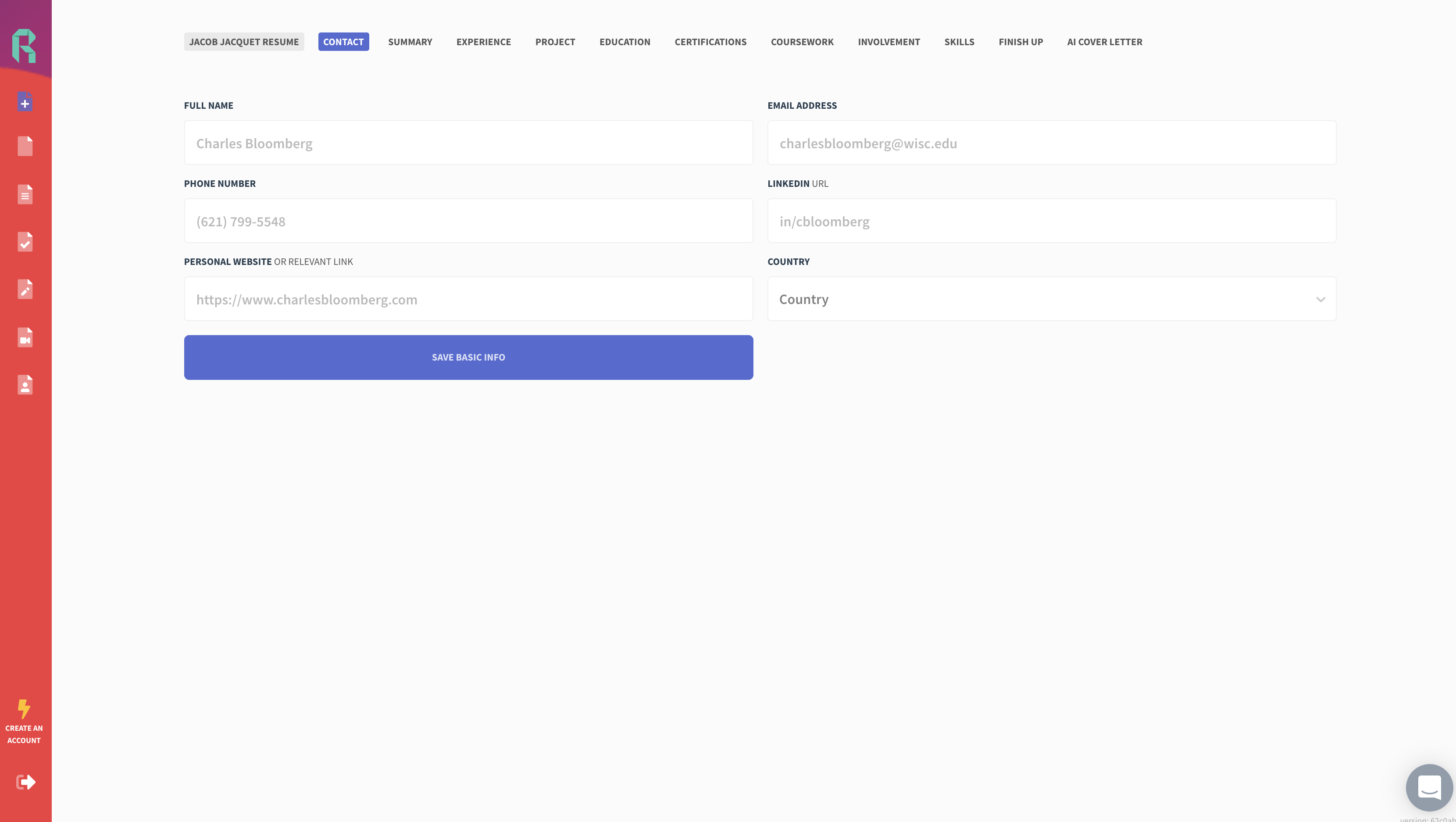 Step 4: Fill in the details under each section provided