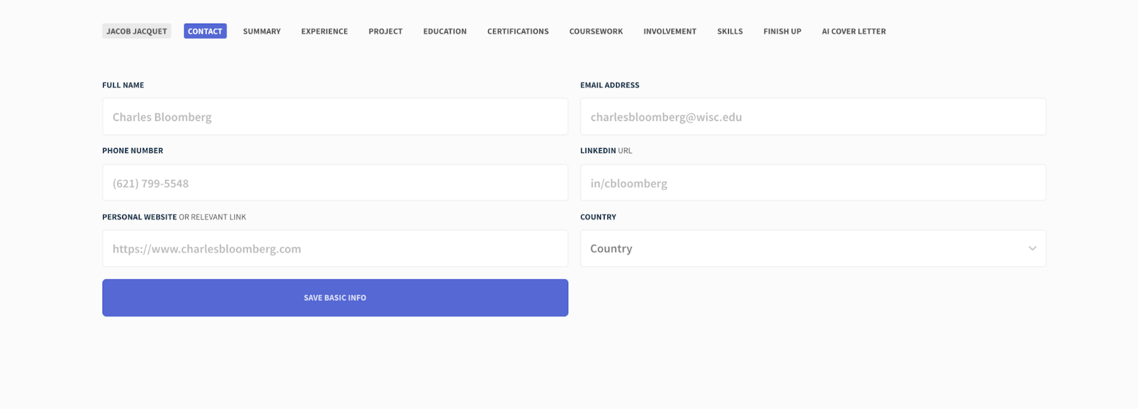 Follow the step by step process and complete each section by filling in the details: