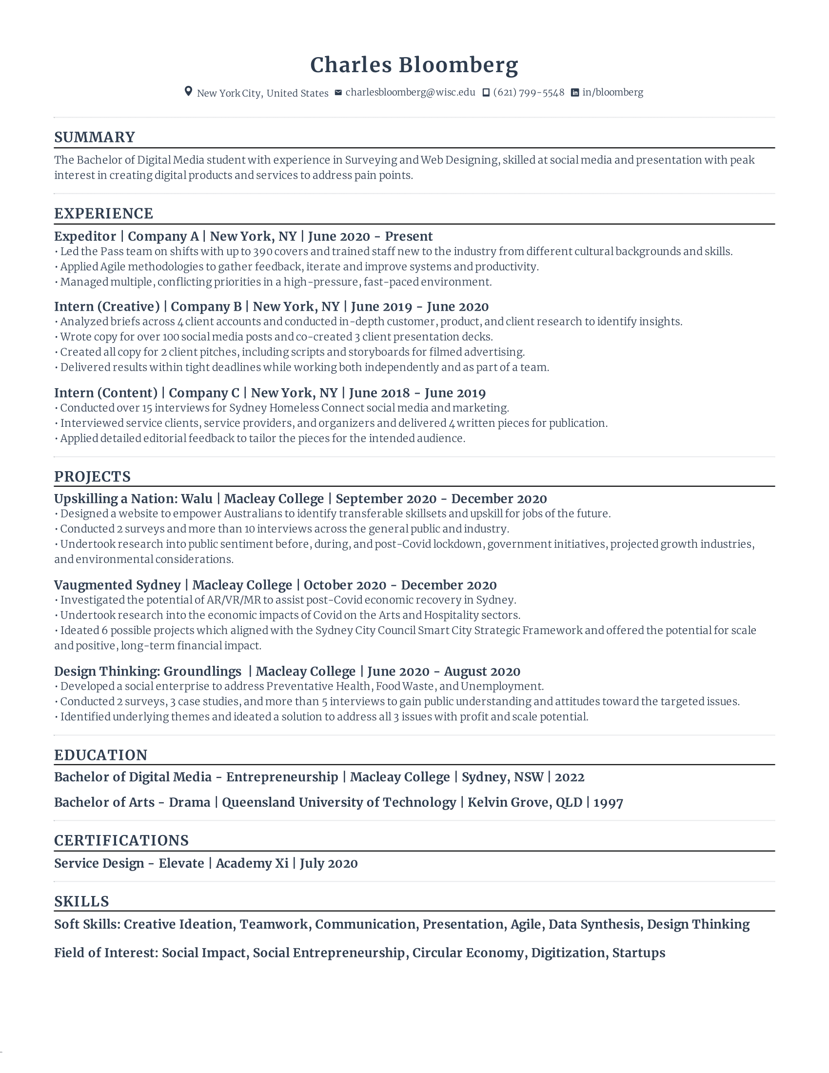 Assistant Policy Intern