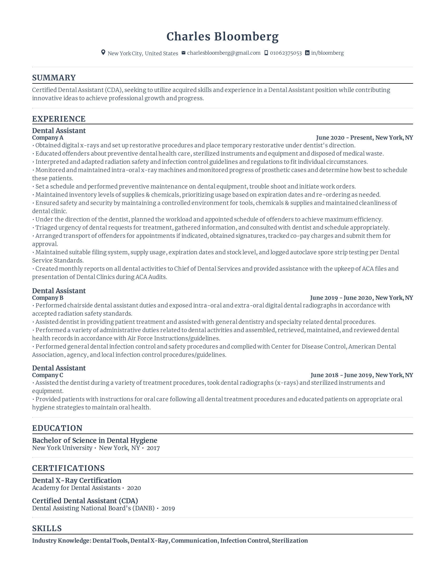 Rezi 300 Real Free Ats Resume Templates