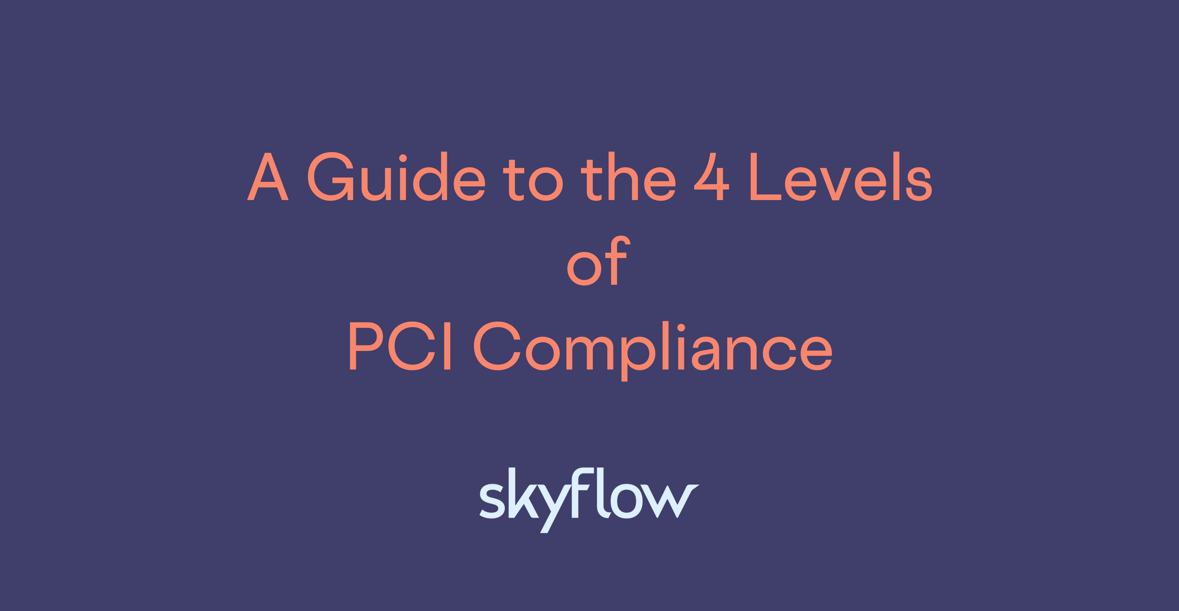 A Guide to the 4 Levels of PCI Compliance Skyflow