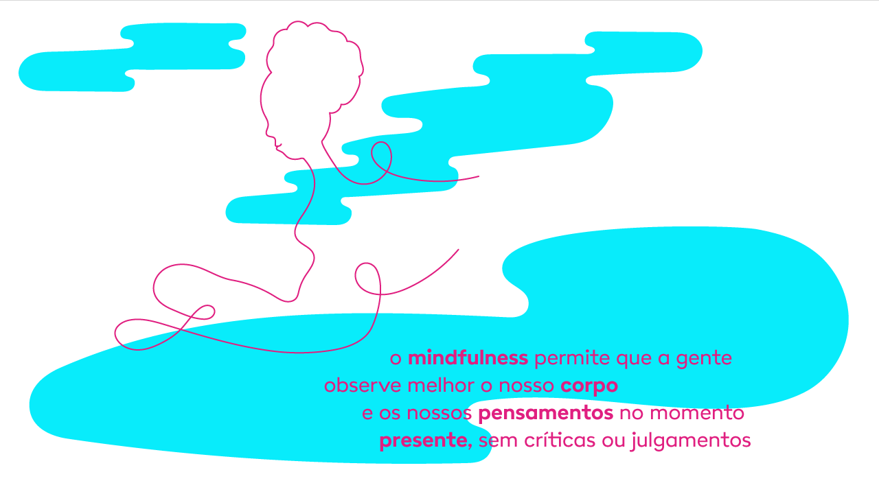 imagem de uma mulher praticando o mindfullnes