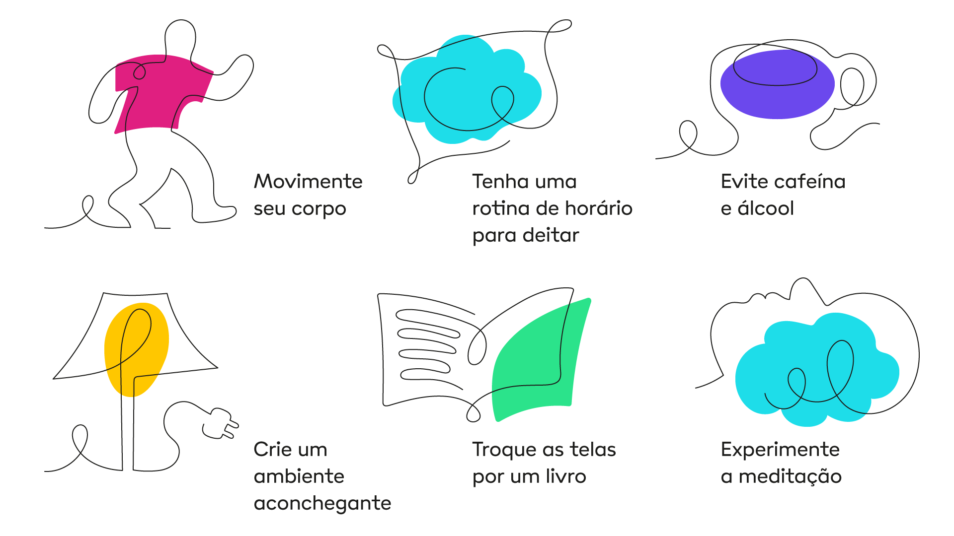 imagem ilustrando algumas dicas para dormir melhor a noite