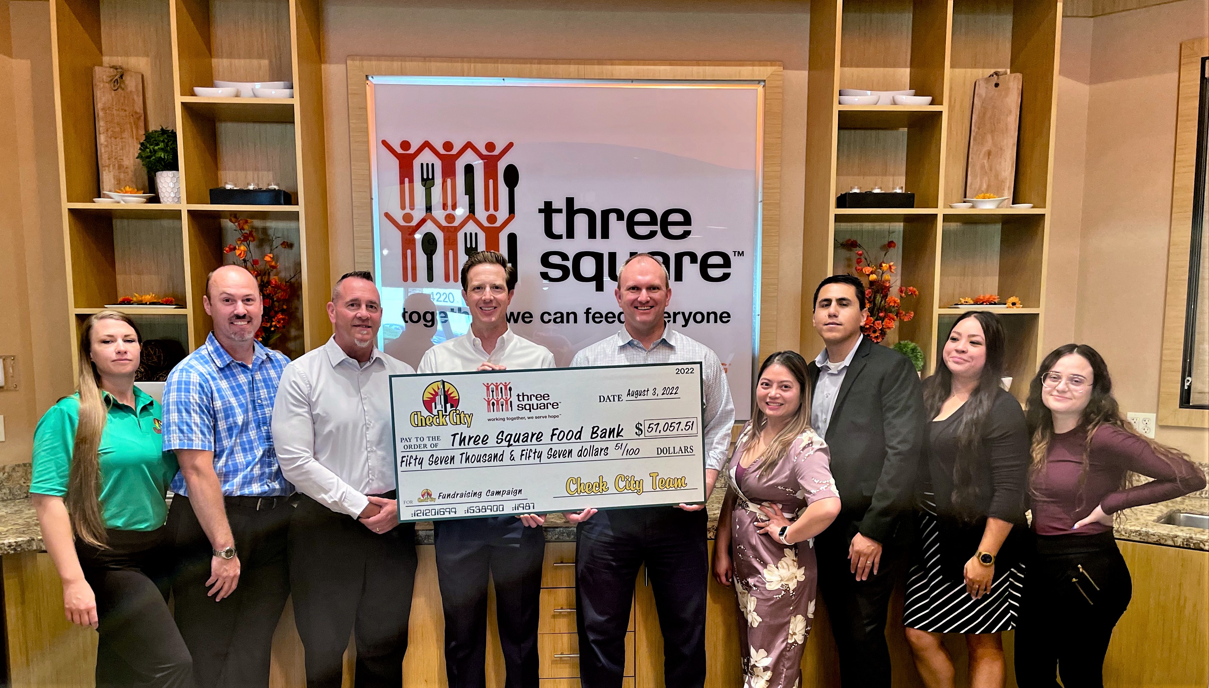 Check City Donating to Three Square Food Drive