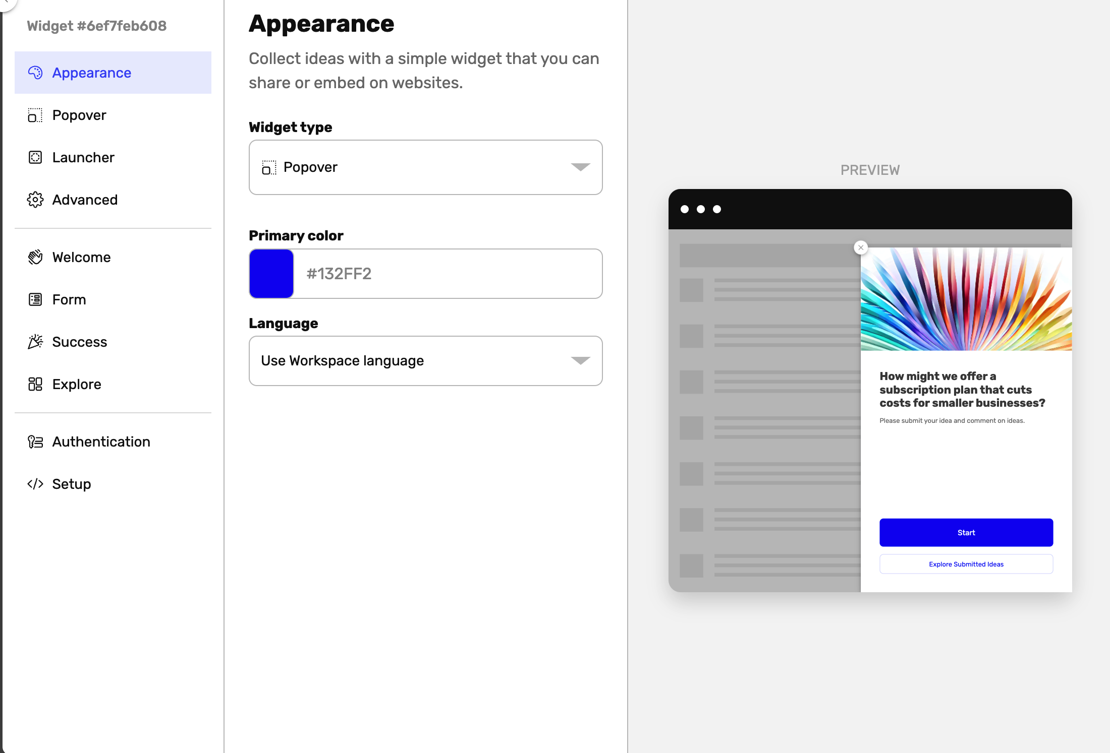 Widget Types | Ideanote Help