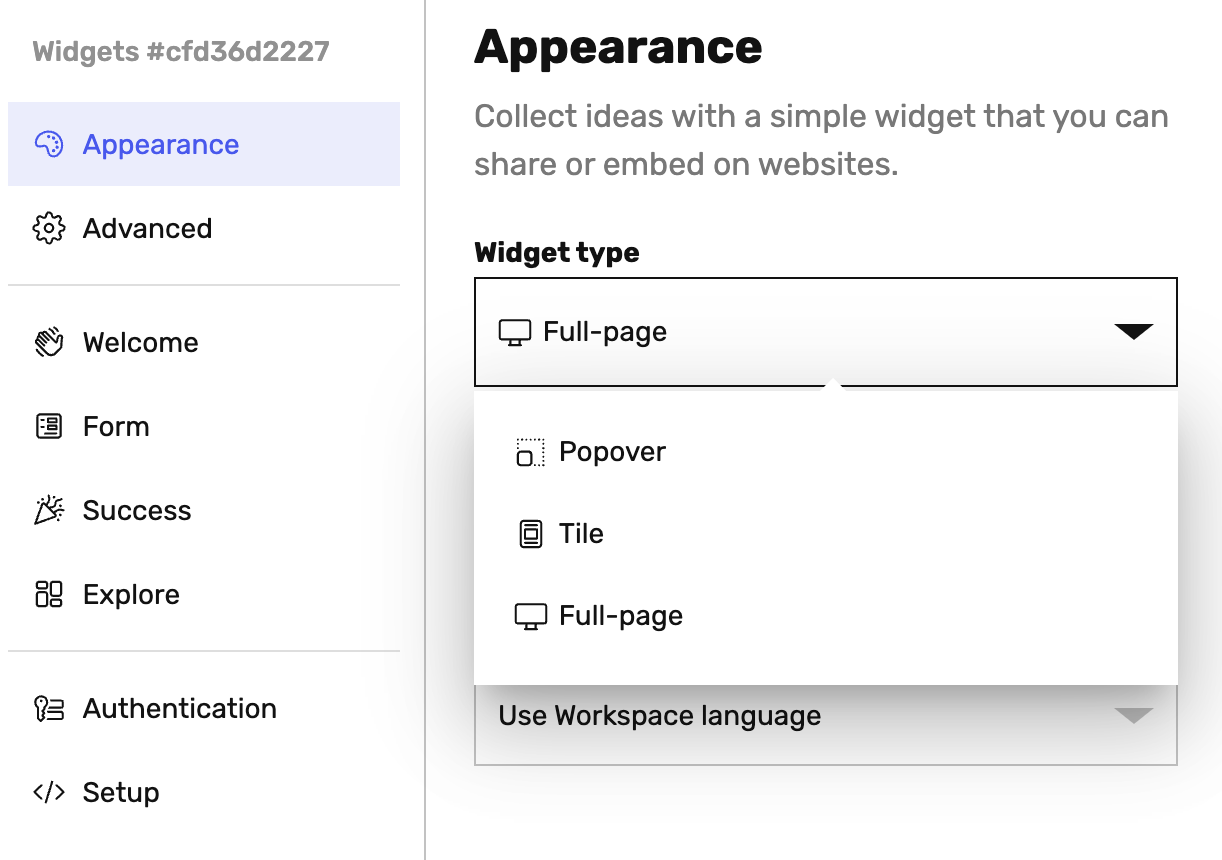 Widget Types | Ideanote Help