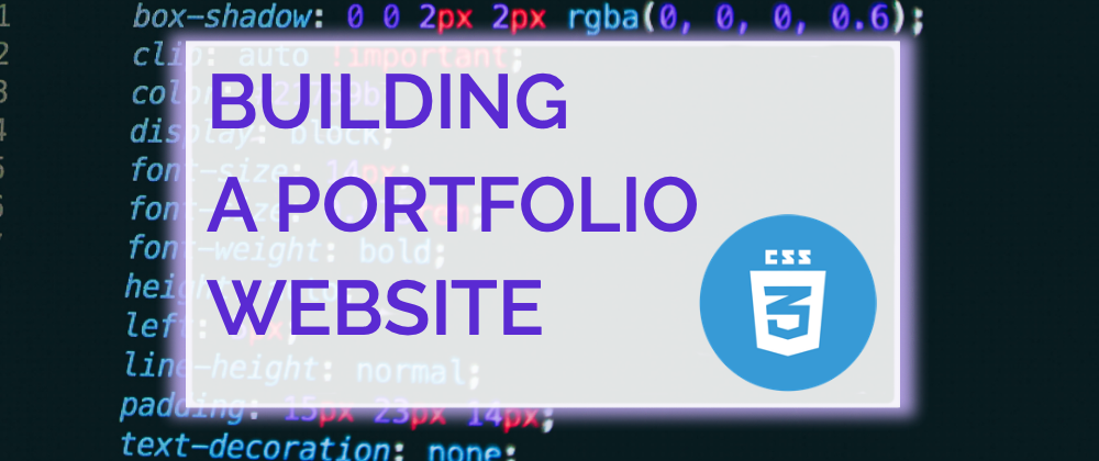 Create A Portfolio Website with only HTML & CSS | CodeCast