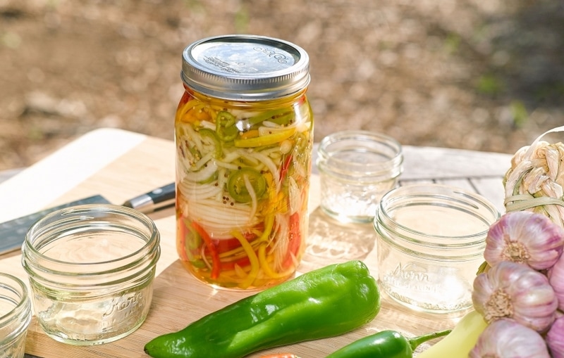 Sweet and Spicy Pickled Peppers with Celery Seeds Edible San Diego Recipe