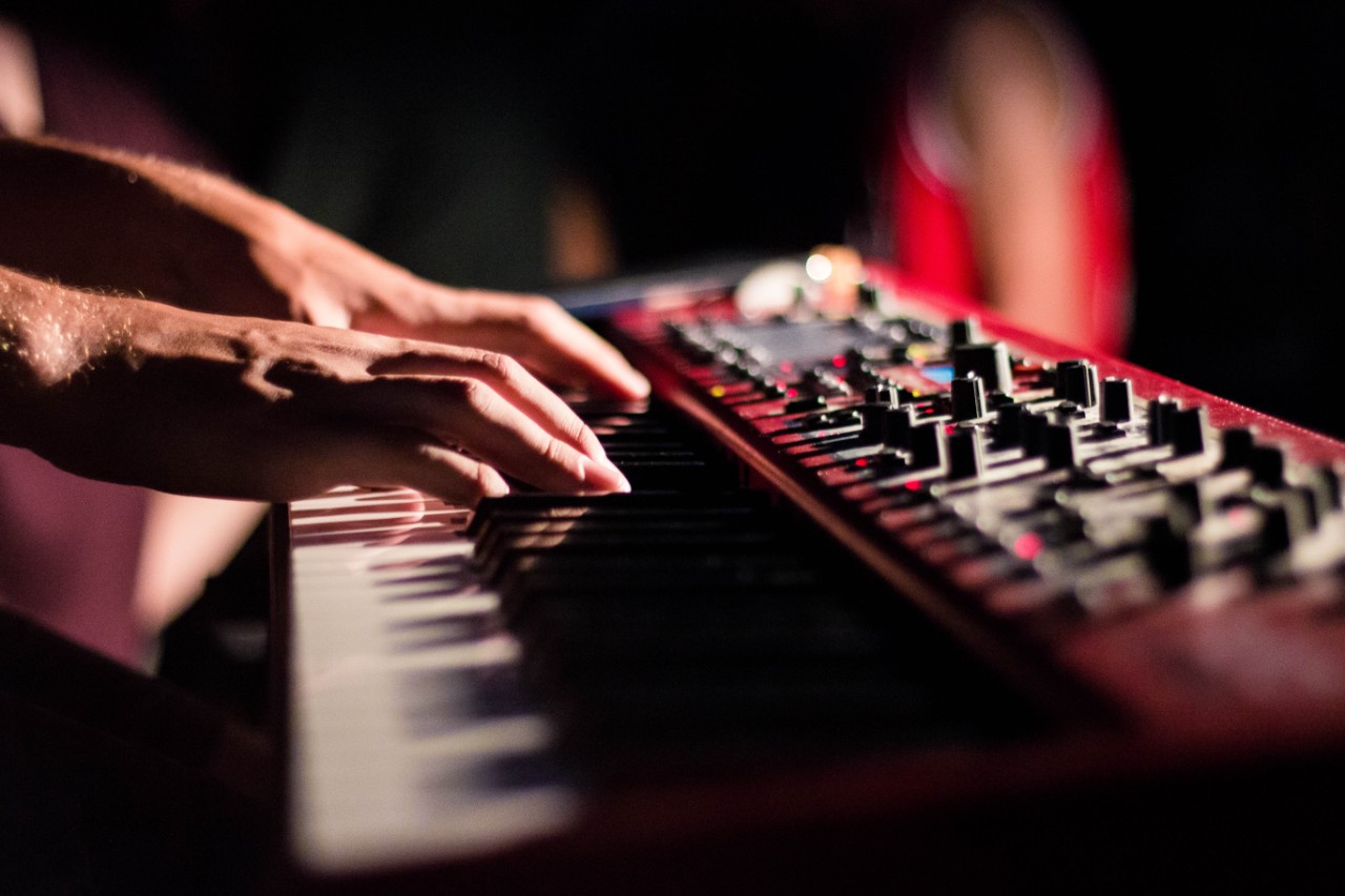 Elbert on keyboard