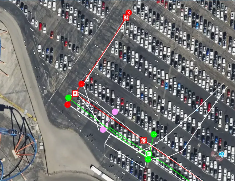 Screenshot of utility mapping data from SiteMap®.