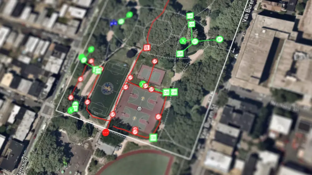 Screenshot of SiteMap® infrastructure mapping data.