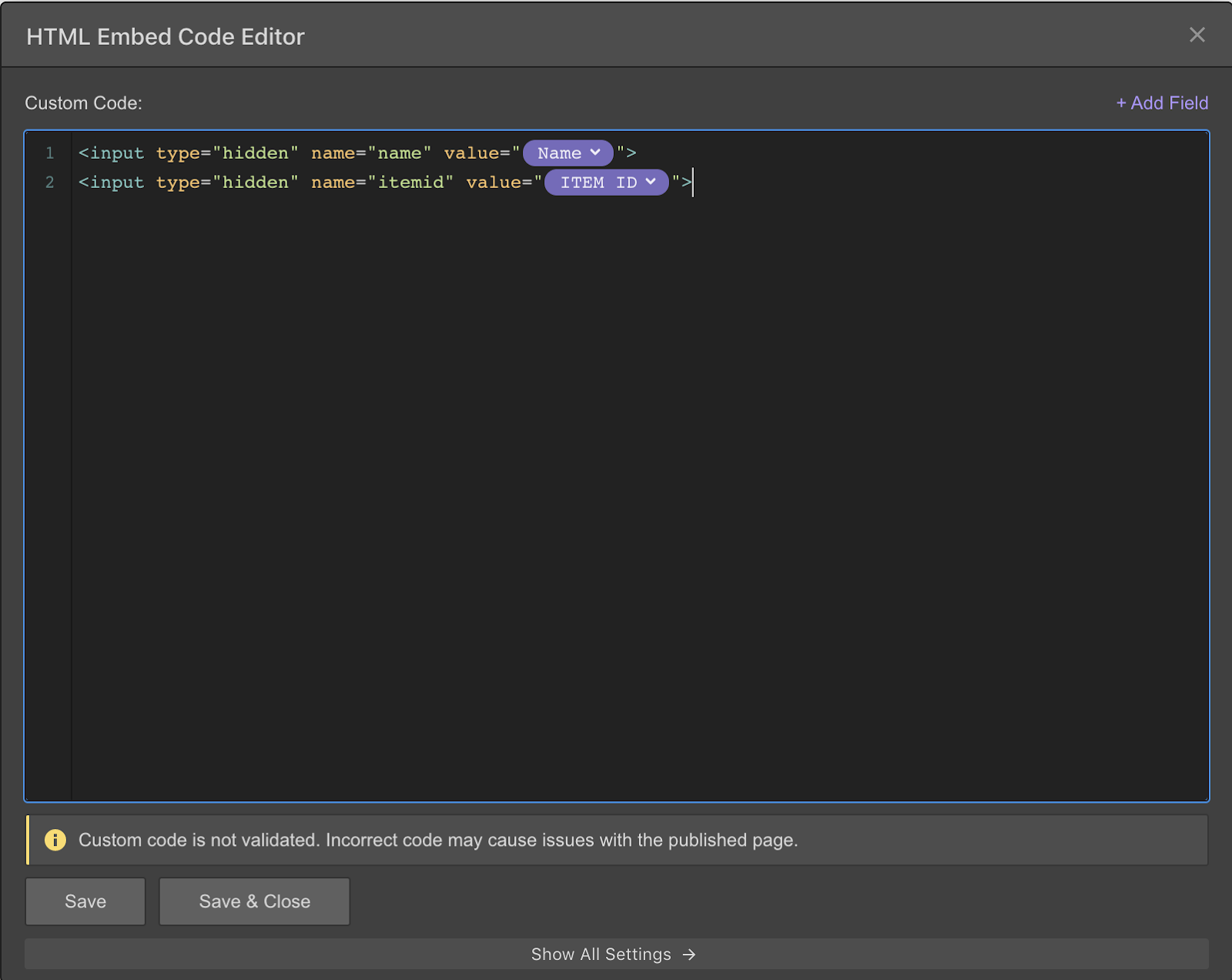 html embed code editor