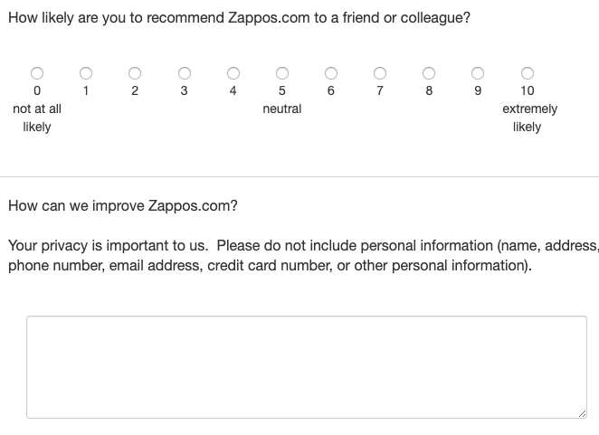 zappos survey