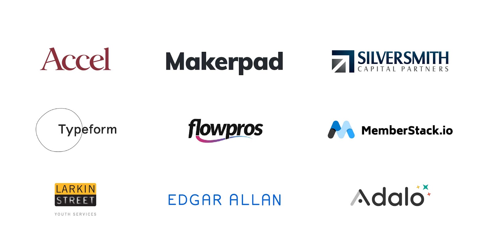No Code Conf sponsor logos