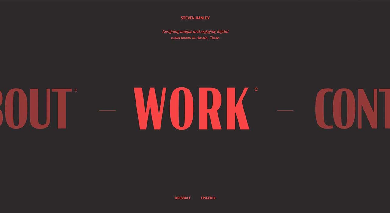 Steven Hanley's portfolio site.