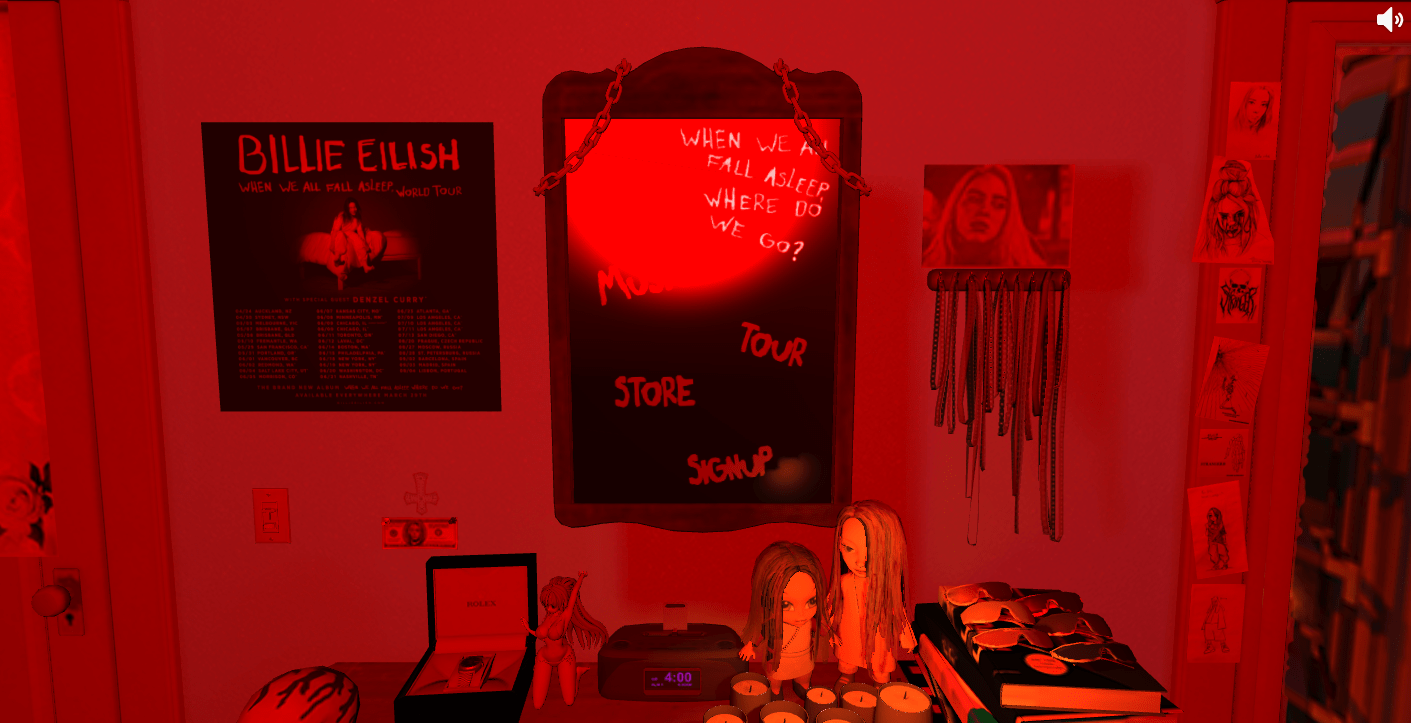 Billie Eilish homepage.