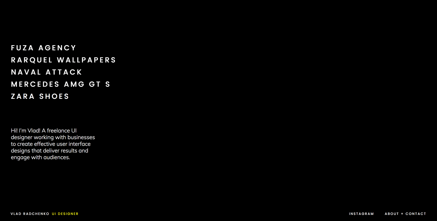 Vlad Radchenko's portfolio homepage