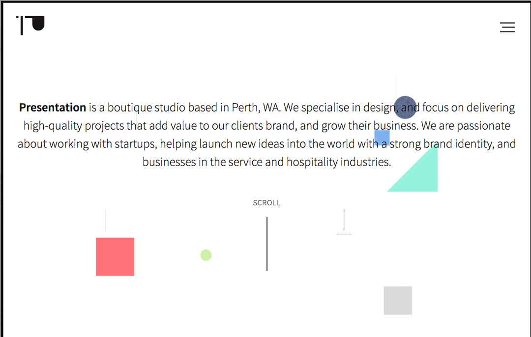 Presentation homepage