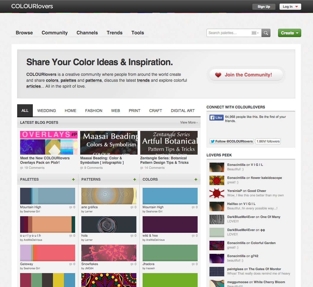 COLOURLovers palette inspiration