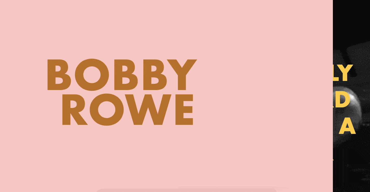 gif of Bobby Rowe's online portfolio