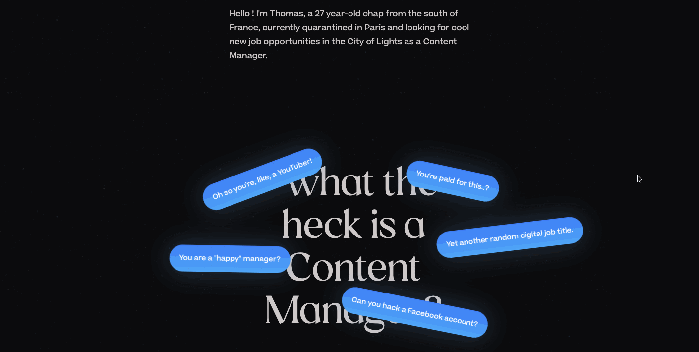 gif of Thomas Bosc's website