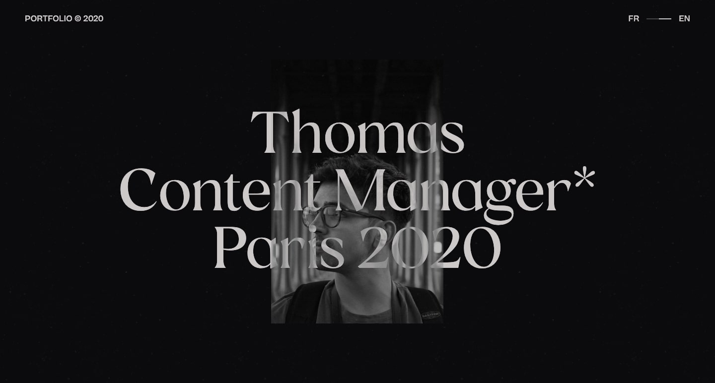 Screenshot of Thomas Bosc's portoflio