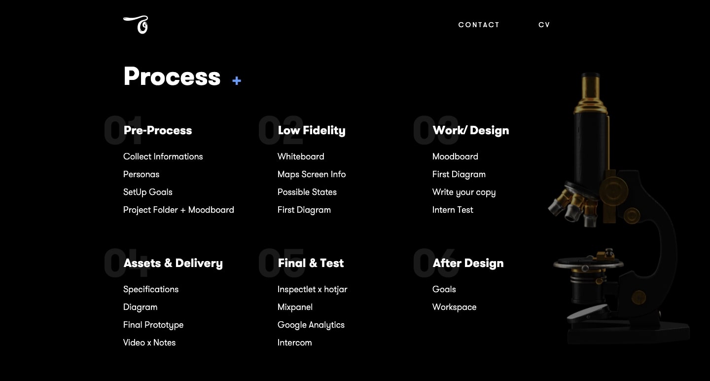 screenshot of Ojieame's design skills