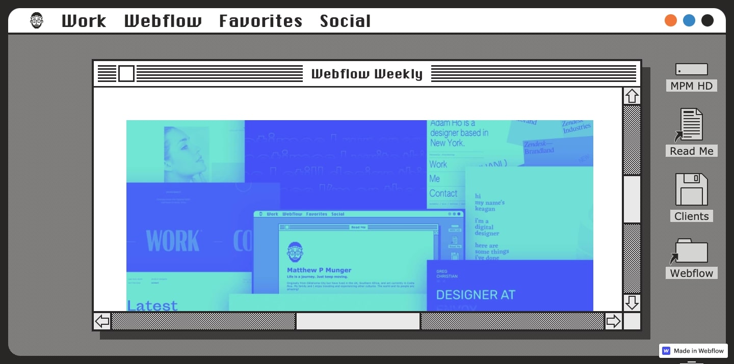 screenshot of matthew munger's personal website