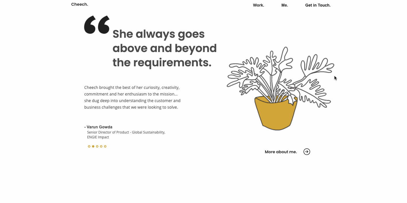 Gif of Cheech's website