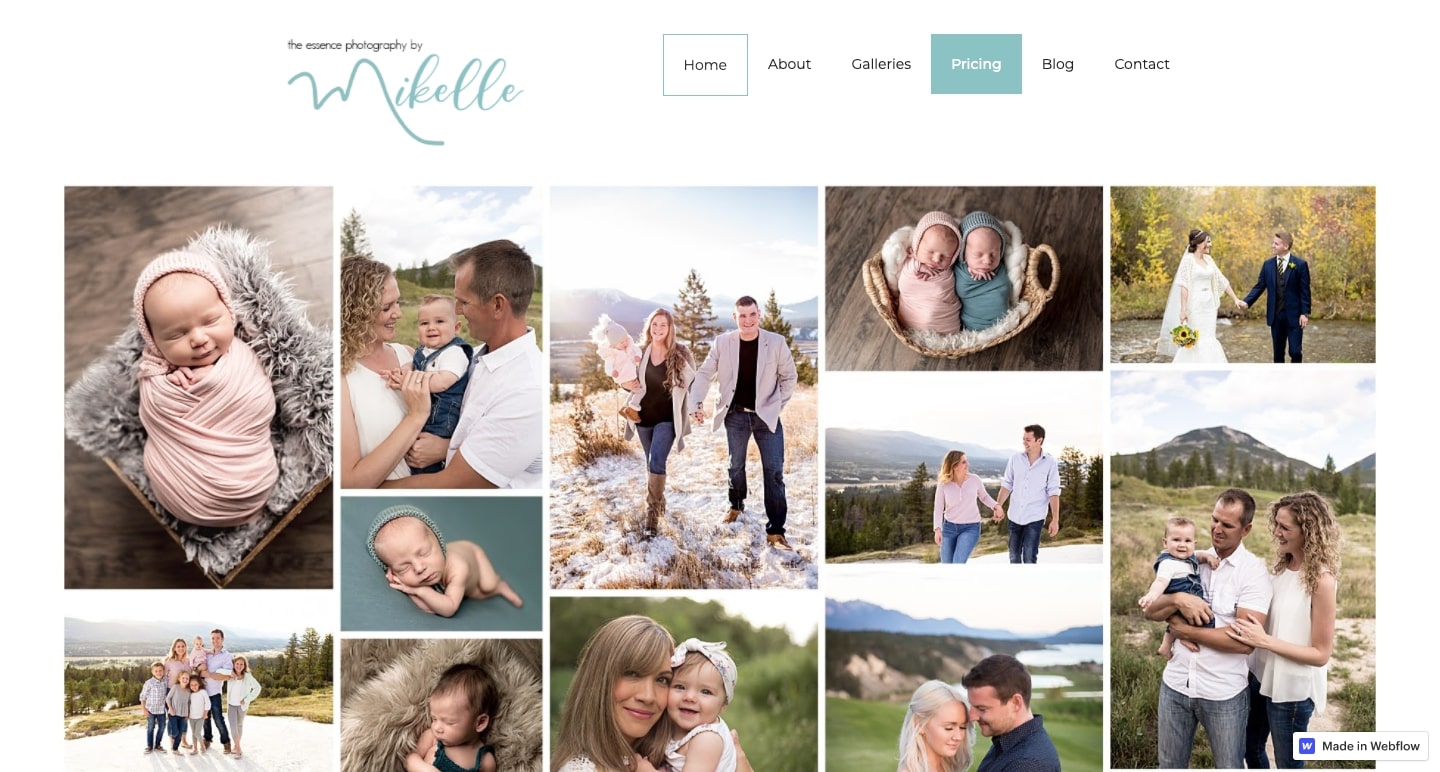 The Essence Photography by Mikelle website.