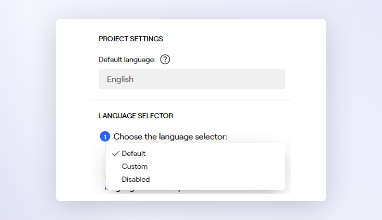 Screenshot of Polyflow project settings