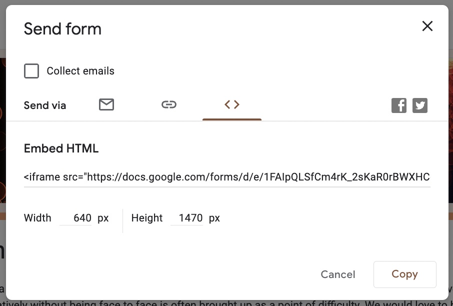 HOW TO] Add Google Forms to a website