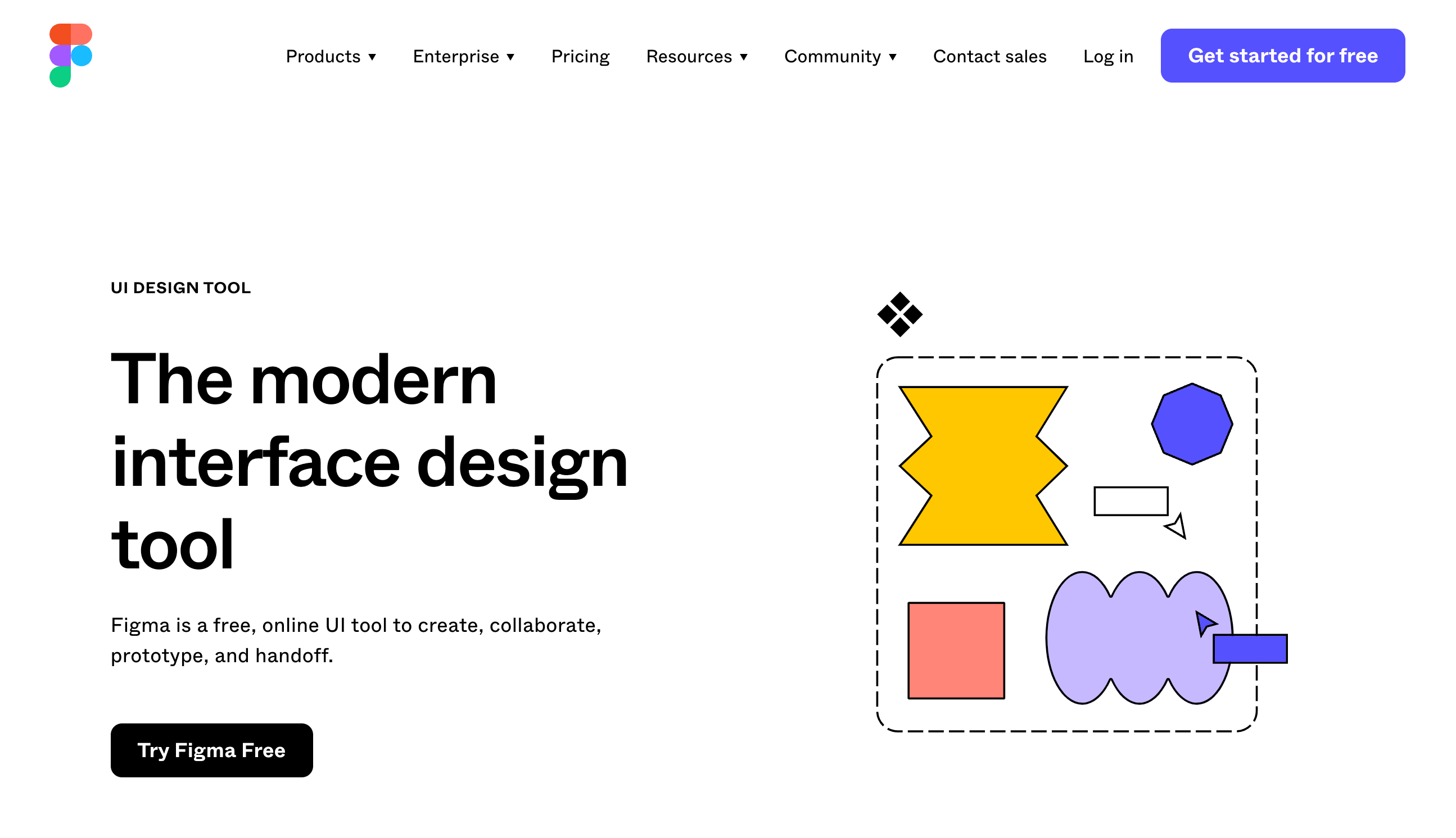 Figma's UI landing page screenshot