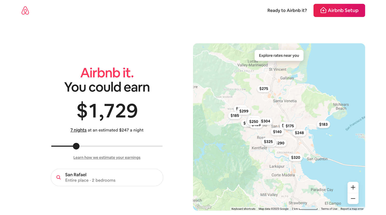 Airbnb host homes page