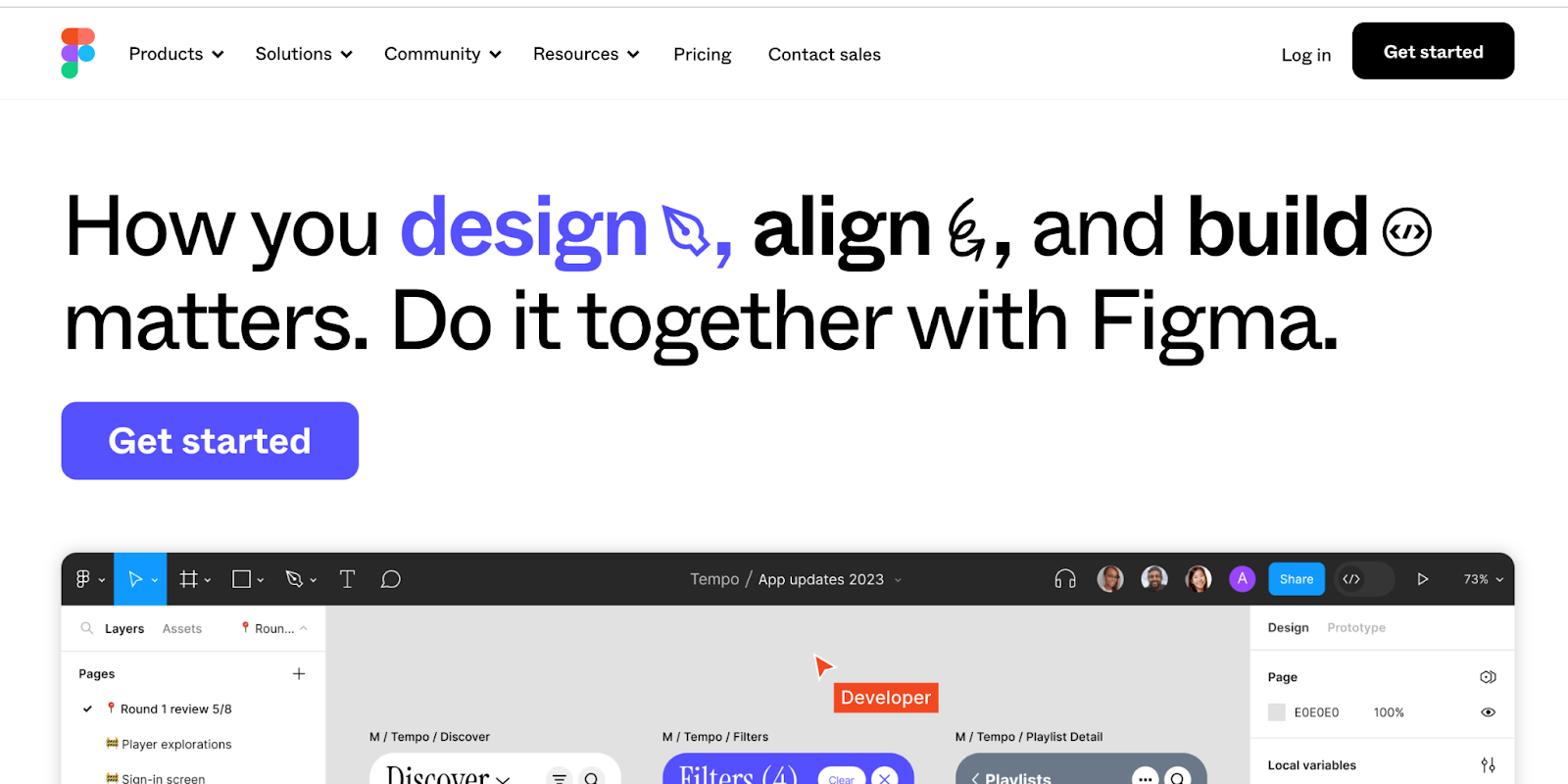 Figma homepage