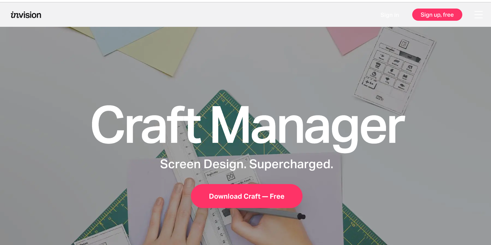 Craft homepage